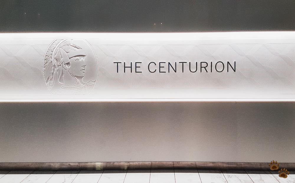 The Centurion SIgn @ The AMEX Centurion Lounge DFW