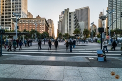 Crossing The Embarcadero - San Francisco Ferry Building - California