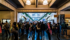 Queue for Blue Bottle Coffee - San Francisco Ferry Building - California