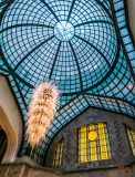 Skylight, Chandelier and Stained-glass Window - Four Seasons Hotel Gresham Palace - Budapest, Hungary
