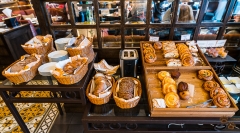 Bread selection at the KOLLÁZS Brasserie & Bar - Budapest, Hungary