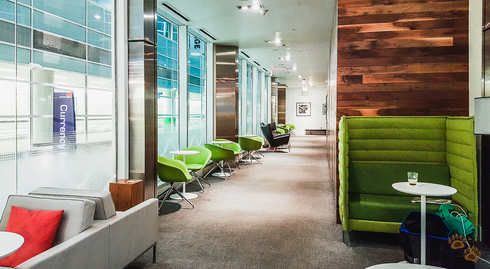 Seating in the hallway @ The AMEX Centurion Lounge DFW