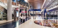 Walking to the AMEX Centurion Lounge DFW